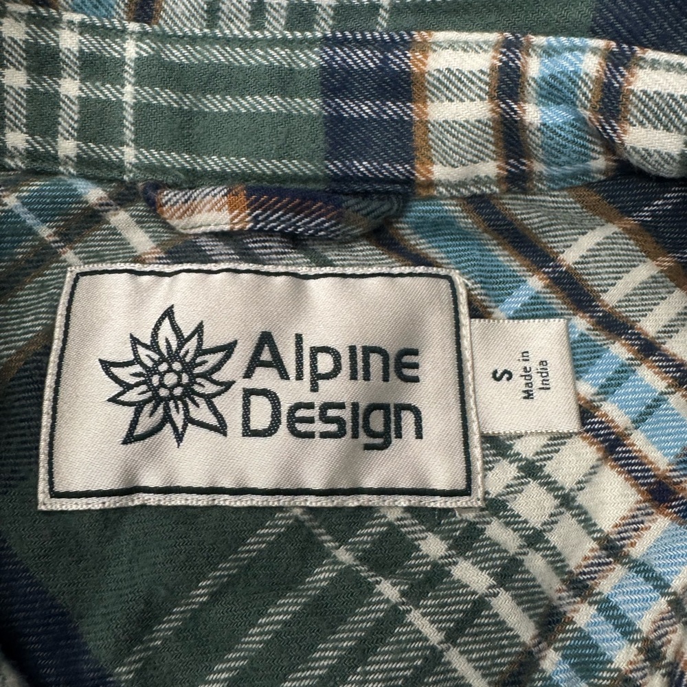 NWT Mens alpine Design Green Plaid Size small Mad‎ Hike MSRP $48 - Picture 3 of 5